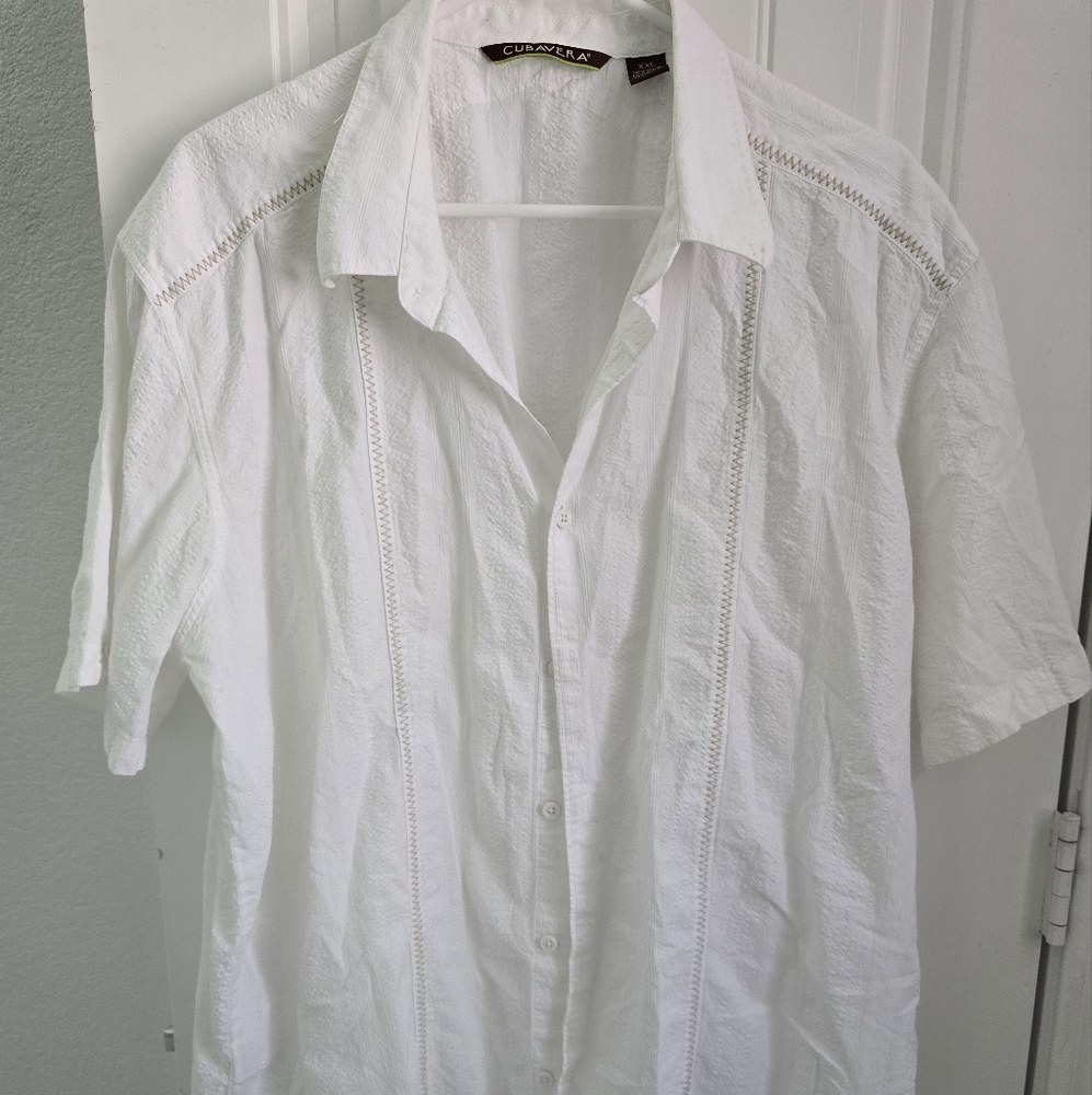 Cubavera Men's White Casual Shirt